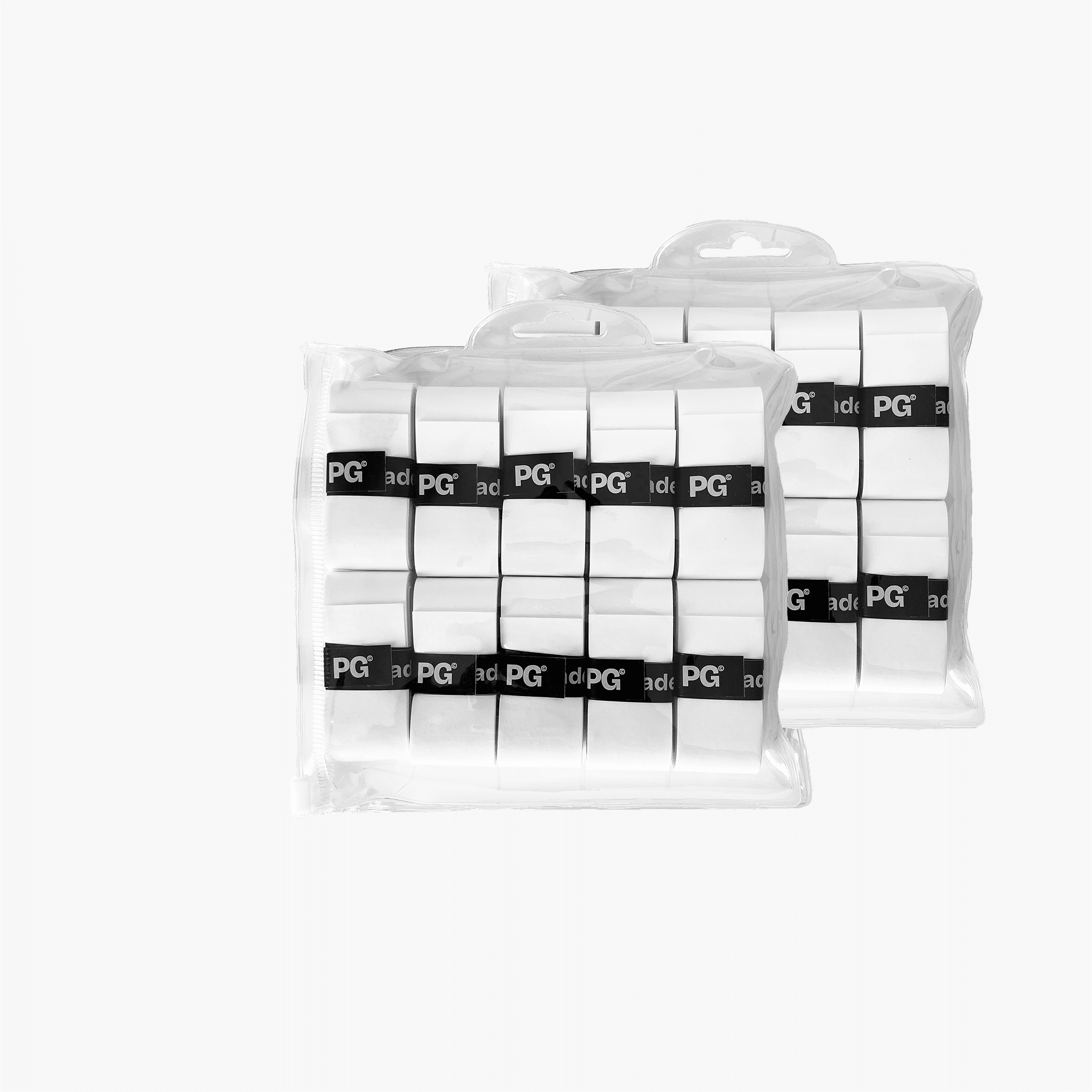 20 pack – hvide PG overgrips til padelbat fra padelgrip.dk – komfort og svedabsorbering