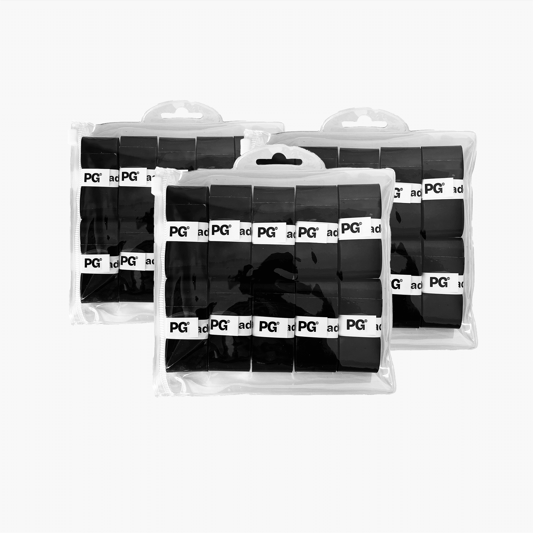 30 pack – sorte PG overgrips til padelbat fra padelgrip.dk – komfort og svedabsorbering